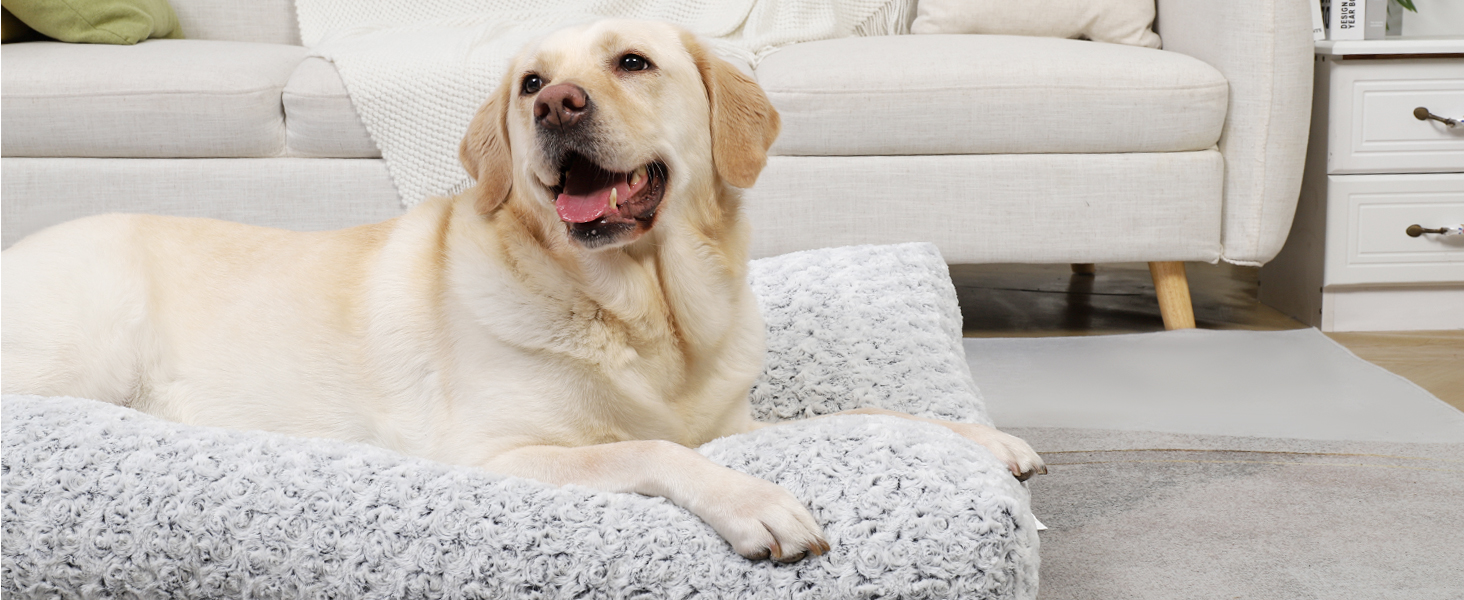 Килимок для собак KSIIA, великий, 90x60 см, антиковзаюча підставка, дихаючий, для великих та середніх собак, легко миється (темно-сірий)