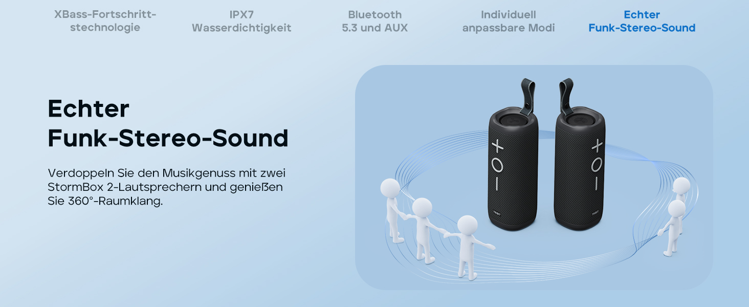 Tribit StormBox 2: Портативна Bluetooth колонка 34 Вт, IPX7, 24 год, XBass