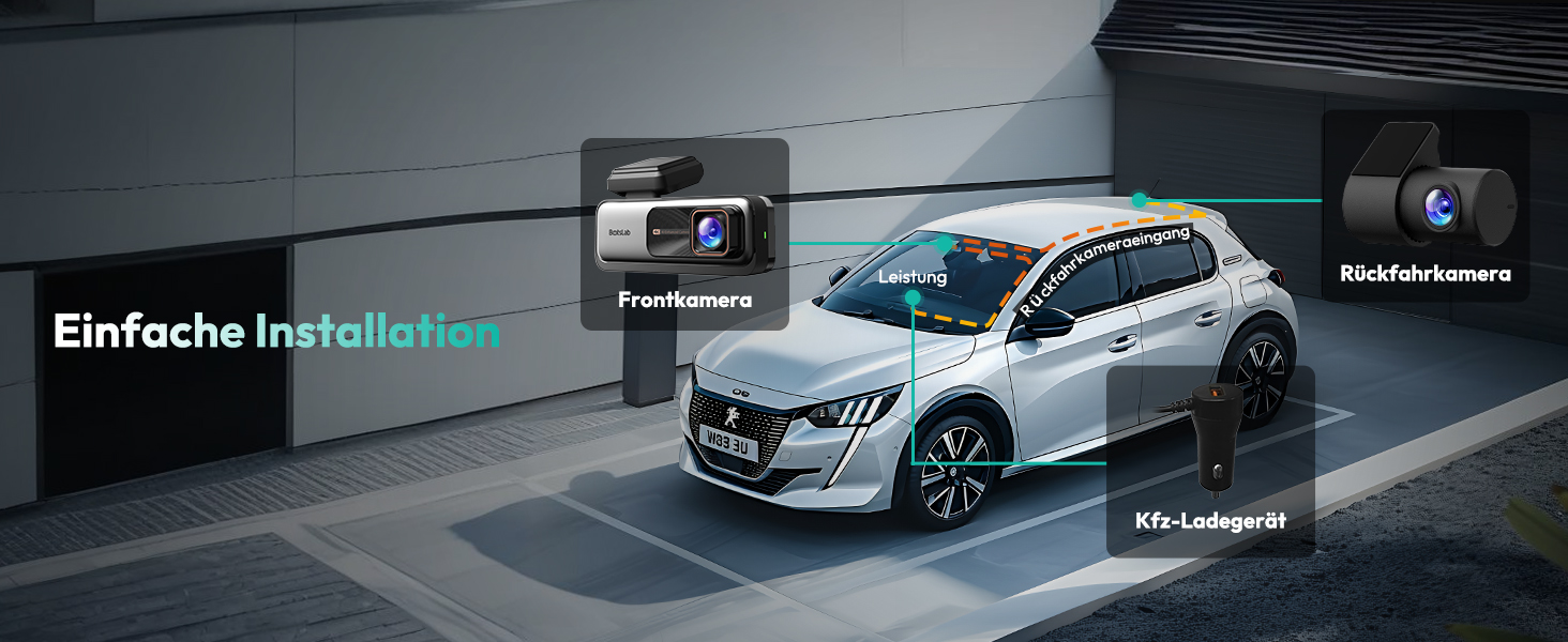 Відеореєстратор BOTSLAB G980H Pro 4K STARVIS з GPS, WiFi, ADAS, нічне бачення, паркувальний режим, 64GB