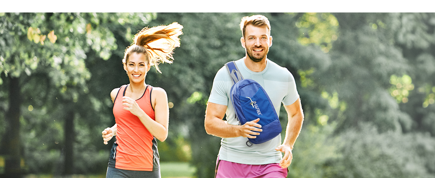 Сумка на плече G4Free з RFID-блокуванням, кросбоді рюкзак з передньою кишенею, для походів, щоденний рюкзак, нагрудна кишеня для жінок та чоловіків сірого кольору