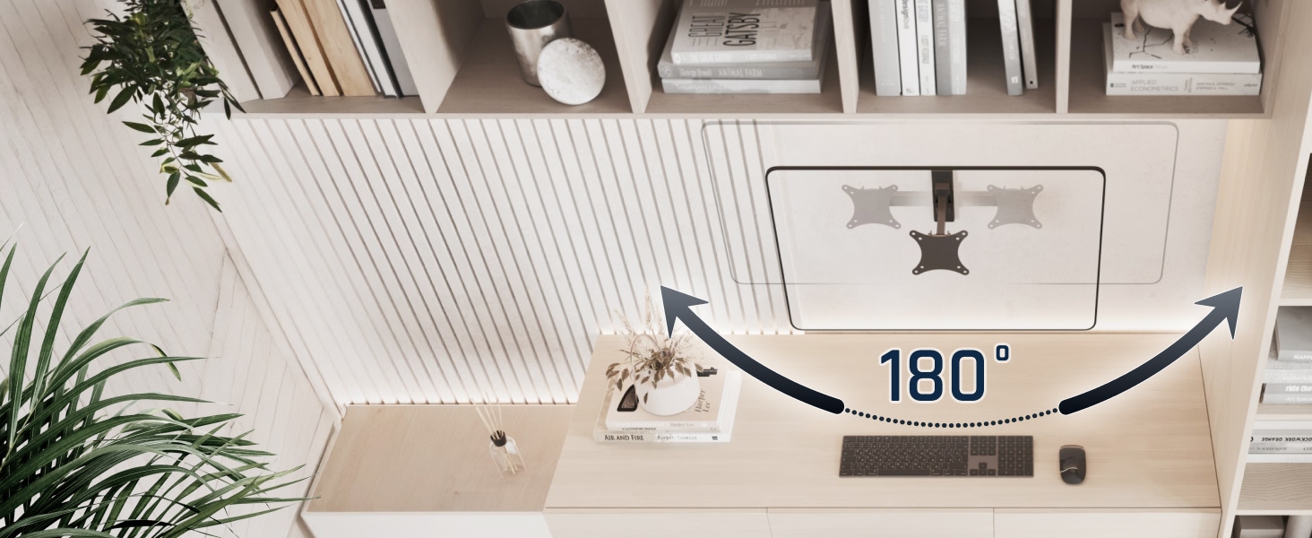 Настінне кріплення для монітора/телевізора RICOO S3911 13-34 дюйми VESA 75x75/100x100 поворотне