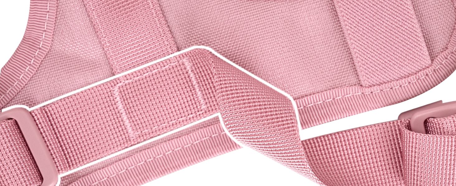 Нагрудник для собак OneTigris FIRE Watcher тактичний, безпечний, з 1 ручкою та 2 D-кільцями, 1000D нейлон (рожевий, XS)