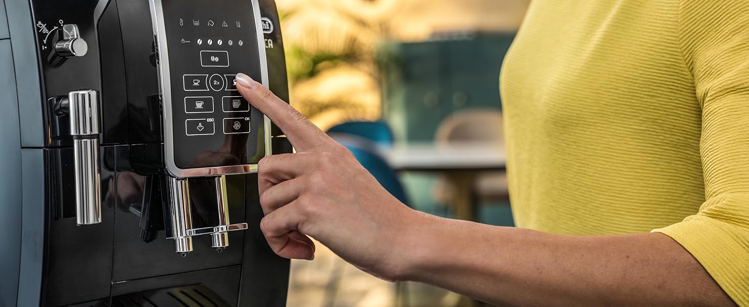 Кавомашина De'Longhi Dinamica ECAM 350.15.B: автоматична з капучинатором, чорна