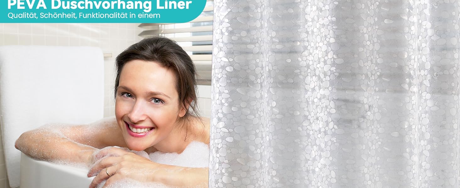 Дзеркальний душовий завіс OTraki 180x200 см, PEVA, антигрибок, з гачками та магнітами