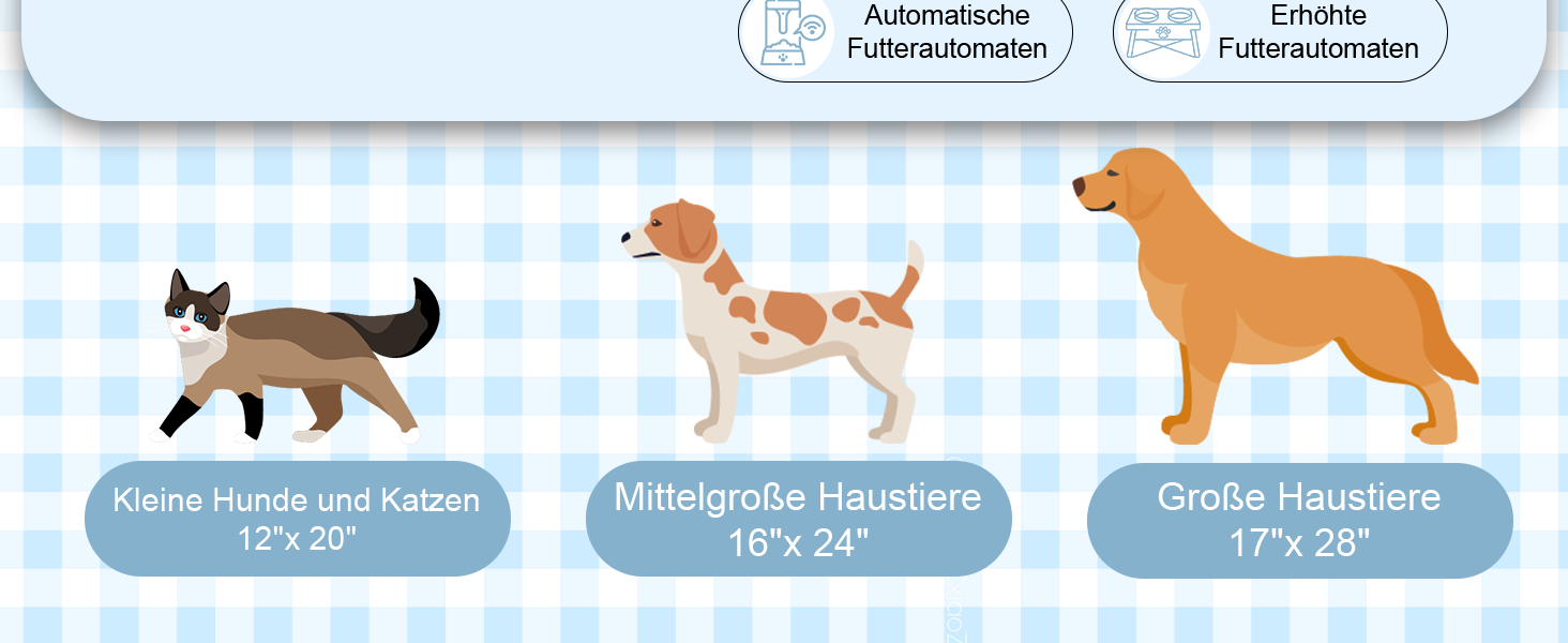 Килимок під миску для собак BLESWIN 30x50 см, синій, антиковзкий, для цуценят, що бризкають