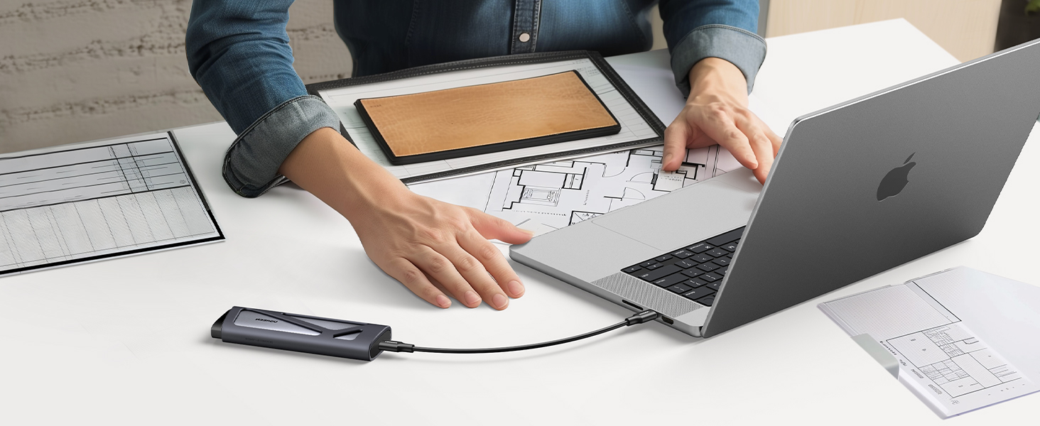 Зовнішній корпус для SSD UGREEN M.2 NVMe та SATA, USB 3.2 Gen 2, швидкість 10 Гбіт/с, алюмінієвий