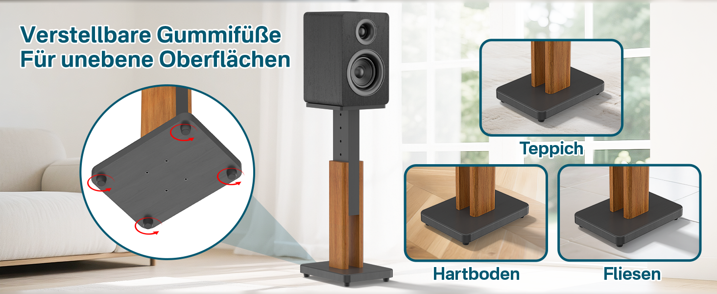 Регульовані підставки для акустики, сумісні з більшістю сателітної, студійної та поличкової акустики. Підходять для Klipsch, Edifier, Yamaha, JBL. Максимальне навантаження: 23 кг