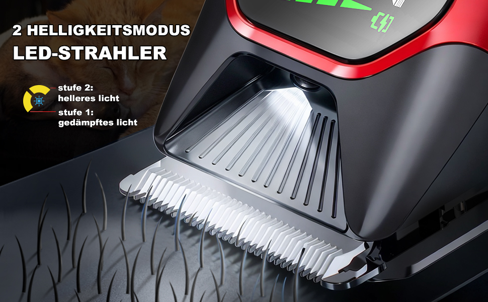 Професійна машинка для стрижки собак та котів з USB-C зарядкою, 2 швидкості, бездротова, для довгого, густого, сплутаного та кучерявого хутра