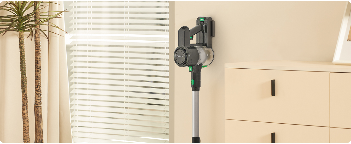 Бездротовий акумуляторний пилосос Vactidy V9 з LED-підсвічуванням, 30KPa, до 45 хвилин роботи, для видалення шерсті тварин, твердих поверхонь та килимів, чорний