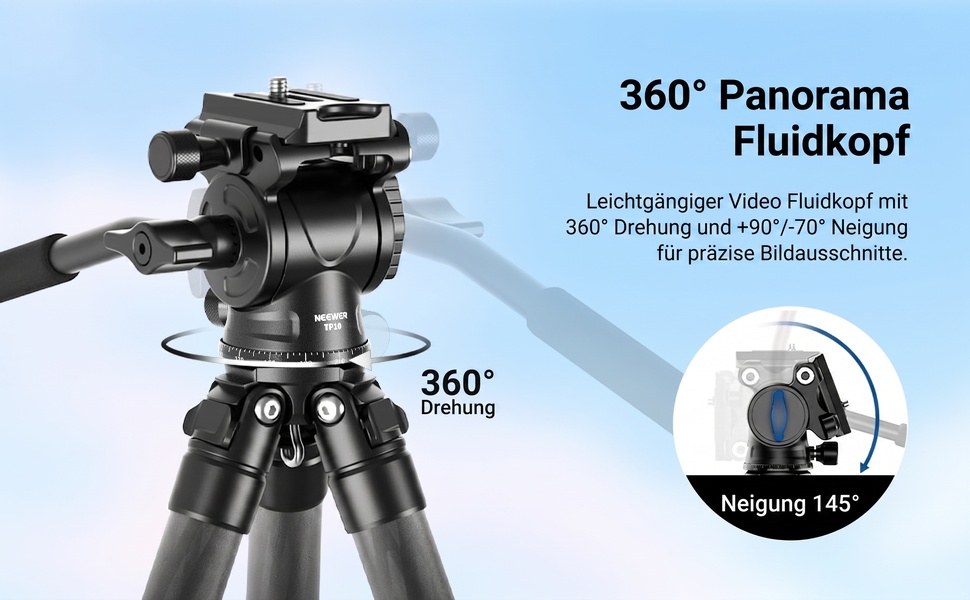 Міні-штатив NEEWER з карбонового волокна (TP10) для DSLR камери, смартфона та відеокамери, з кулястою головою 360°, тримачем для телефону та пультом керування, компактний дорожній штатив