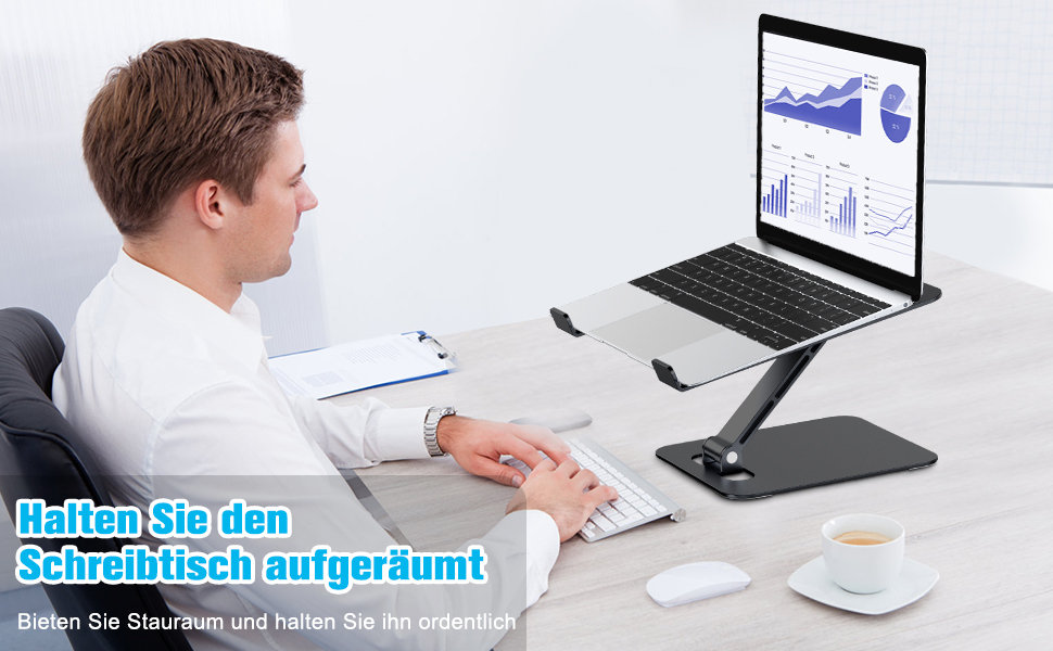 Підставка для ноутбука Babacom, регульована висота, складна, з алюмінієвого сплаву, ергономічна, з вентиляцією, сумісна з MacBook, 10-16