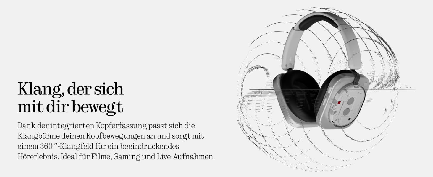 Бездротові накладні навушники Nothing Headphone (1) з активним шумопоглинанням (ANC), Hi-Res Audio, до 80 годин автономної роботи, водонепроникні, чорні