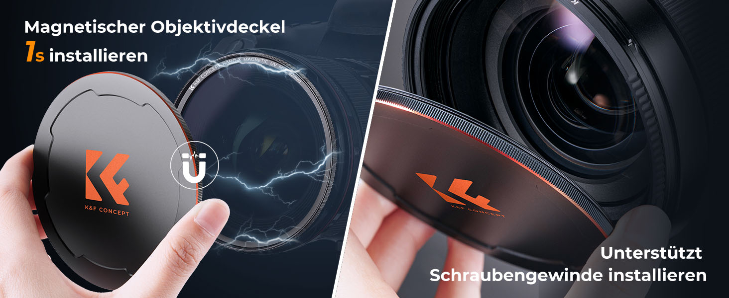 Фільтр K&F Concept 67мм MCUV з магнітним кріпленням та кришкою для об'єктива (Nano-Xcel)