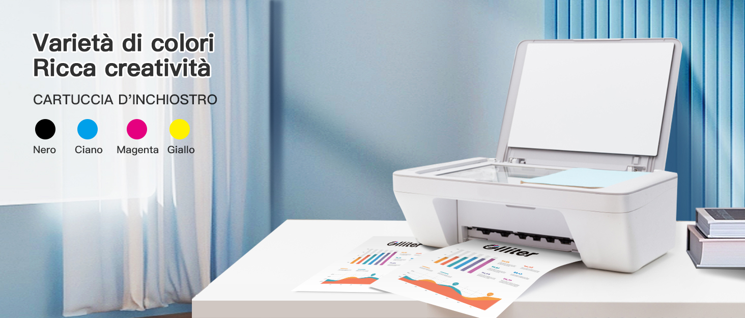 Комплект картриджів Glliter 545XL та 546XL для принтерів Canon PIXMA TS3350, TS3355, TS3450, TS3150, MX495 (чорний та кольоровий)