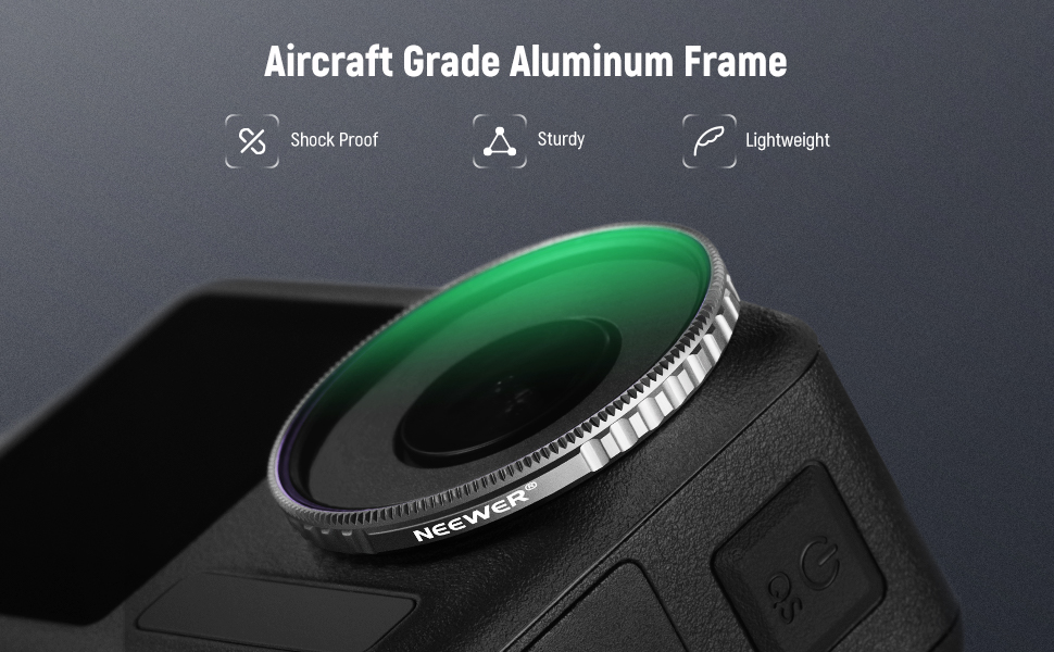 Набір фільтрів NEEWER CPL та ND для DJI Osmo Action 4/Action 5 Pro (4 шт.): CPL, ND8, ND16, ND32. Сумісний з DJI Osmo Action 4/Action 5 Pro. Фільтри для екшн-камери, з багатошаровим покриттям.