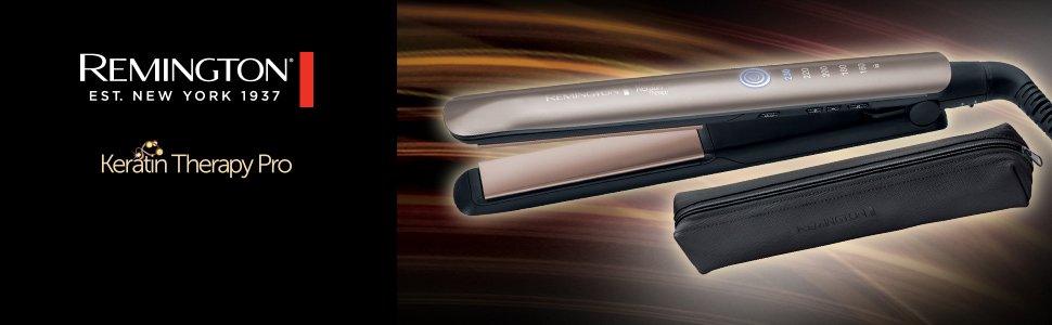 Випрямляч для волосся Remington S8593 Keratin Protect: професійний, з датчиком захисту, кератин-керамічне покриття з мигдалевою олією, цифровий дисплей, 160-230°C