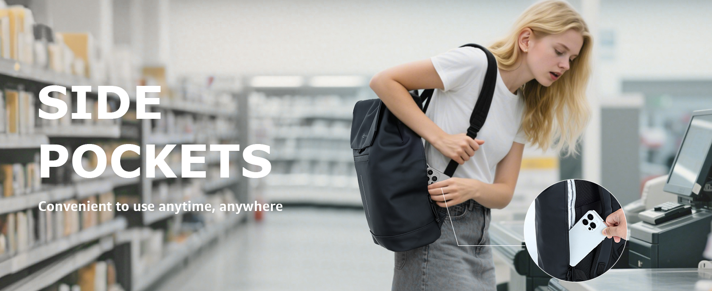 Чоловічий та жіночий рюкзак з матового шкірозамінника з відділенням для ноутбука 15,6