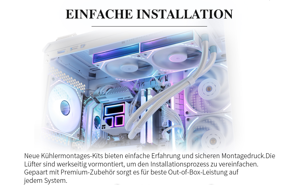 Thermalright Frozen Infinity 240 White - Рідинний кулер для CPU з подвійним вентилятором, 2000 RPM, підтримка AM4/AM5/Intel LGA115X/2011/1700/1851