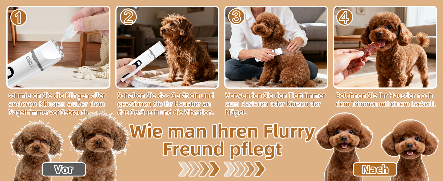 Машина для стрижки собак та котів ETACCU 4-в-1 з LED-дисплеєм, тример для лап, шліфувальник кігтів