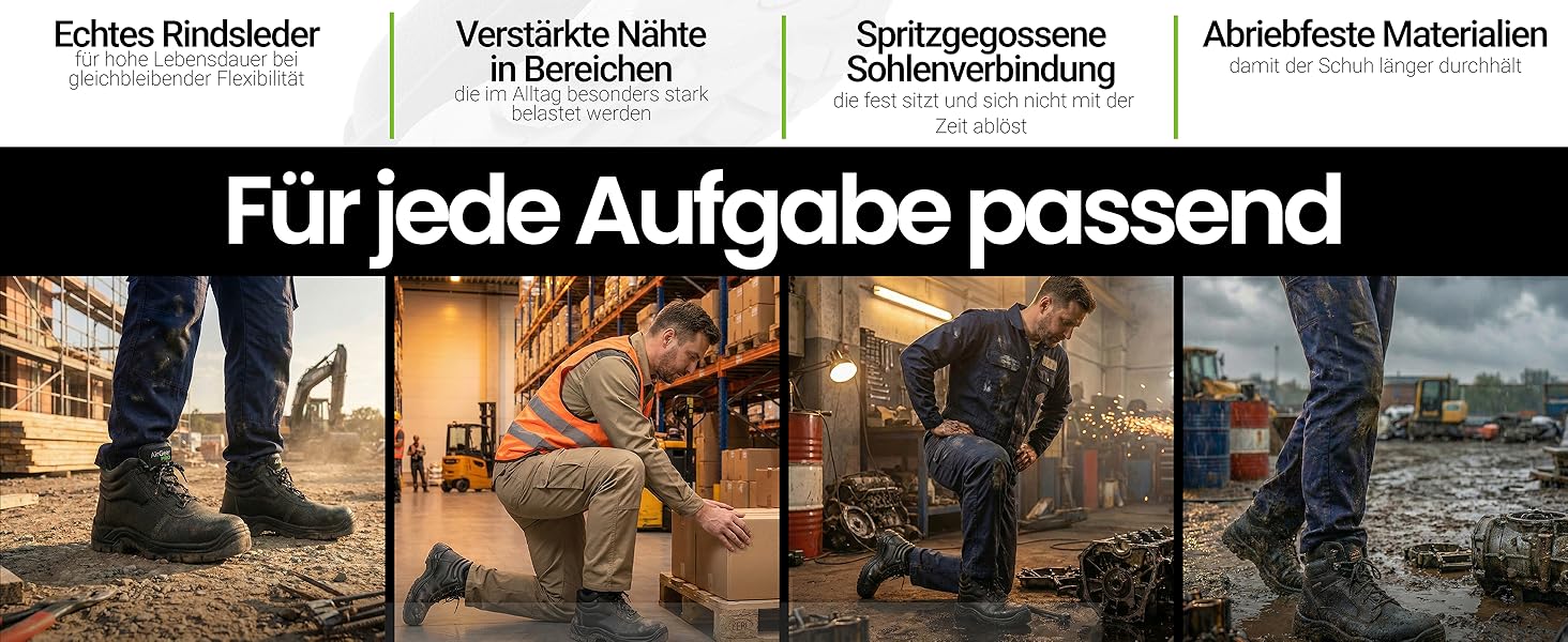 Черевики робочі AirGearPro S3 SRC для чоловіків – сталевий підносок, захист від проколів, неслизька підошва, водонепроникні та дихаючі, 41 EU