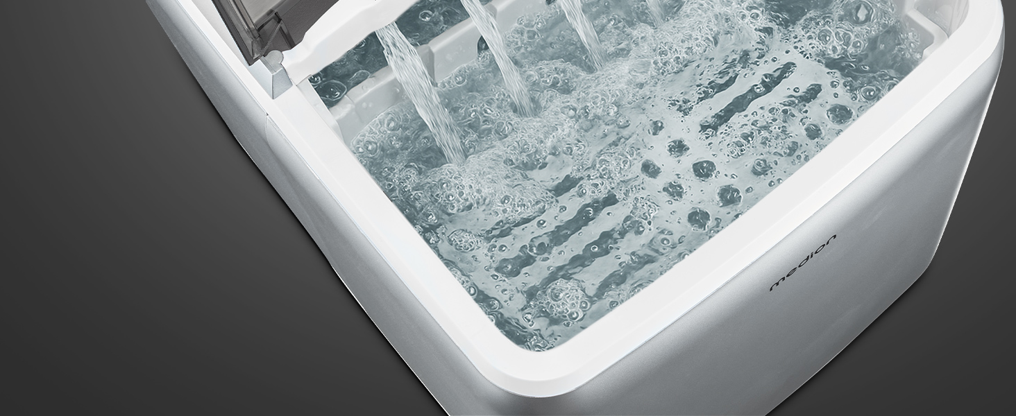 Машина для приготування льоду MEDION MD11960: кубики, подрібнений лід, 2 л бак, самоочищення