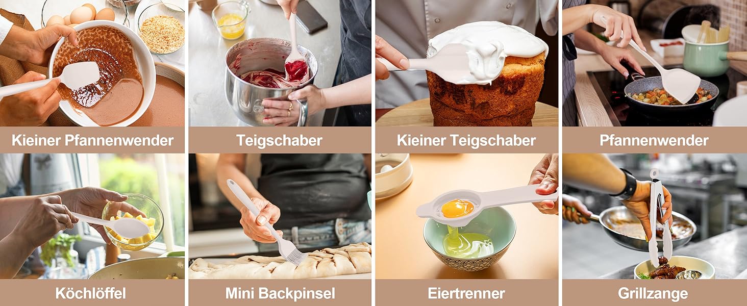 Набір кухонних аксесуарів Homikit, 16 предметів, хакі. Кухонні інструменти з підставкою, стійкі до високих температур, комплект кухонного посуду, придатні для миття в посудомийній машині