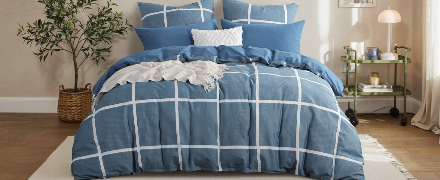 Комплект постільної білизни RUIKASI 135x200 см, 4-х частинний, бавовна, сірий з геометричним малюнком