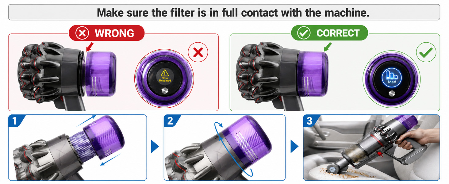 Фільтр HEPA для пилососа Dyson V11 Torque Drive Animal V15 Detect (комплект 2 шт.) - мийний, змінний фільтр #DY-970013-02