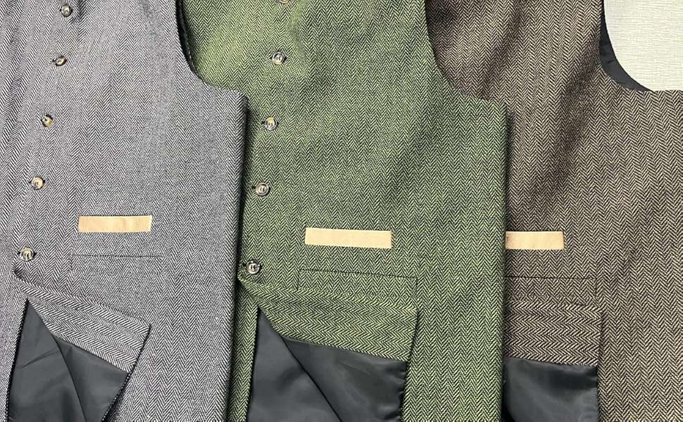 Жилет чоловічий Jagd Stand-Up Kragen з твіду, ретро візерунок 