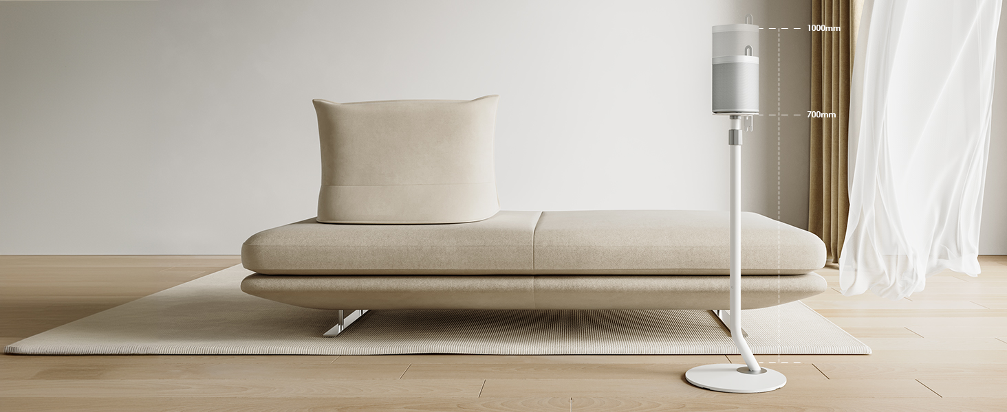 Підставка для колонок FITUEYES Design, металева, регульована по висоті, 2 шт, білий колір