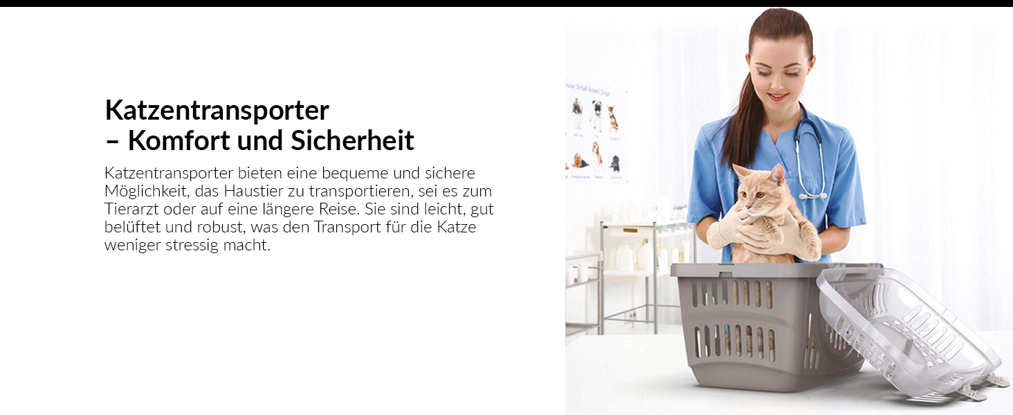 Транспортний бокс для котів Open Top, блакитний, 49 x 34 x 32 см