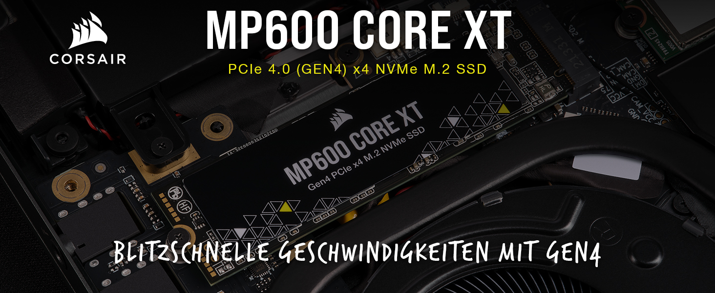 SSD Corsair MP600 CORE XT 2TB M.2 PCIe Gen4 NVMe – Швидкість до 5900 МБ/с, QLC NAND, для ноутбуків та ПК