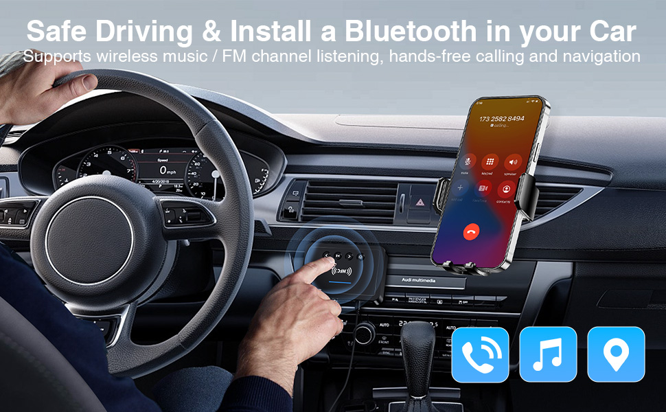 Bluetooth 5.0 Аудіоадаптер 3-в-1 для TV, PC, стереосистеми: передавач, приймач, FM-передавач з пультом, HiFi підсилювач