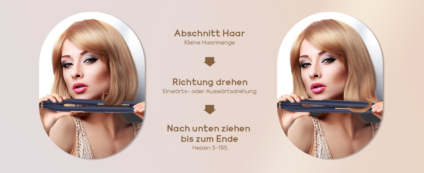 Випрямляч для волосся PARWIN PRO BEAUTY 2-в-1 з насадкою для локонів, іонізація, титанове покриття, LCD дисплей, 130°C-230°C