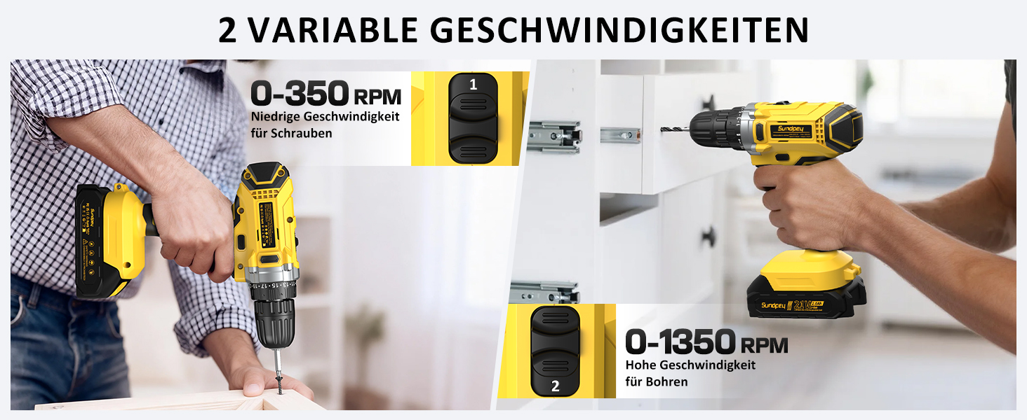 Набір інструментів Sundpey 170 предметів з акумуляторним дрилем-шуруповертом 21V, універсальний для дому, будівельні та ремонтні роботи