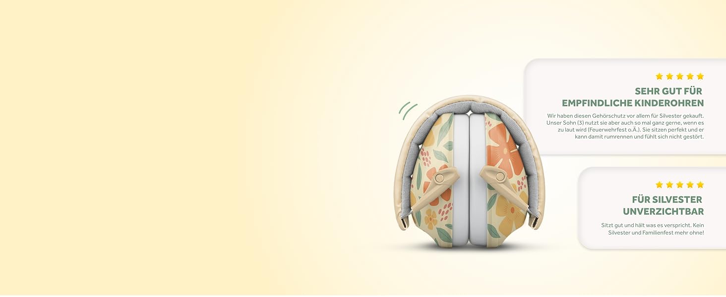 Schallwerk® Kapselgehörschutz Kiddies (Flower) - Навушники для захисту слуху дітей (Квіти) | Захист від шуму, комфорт, преміум-якість