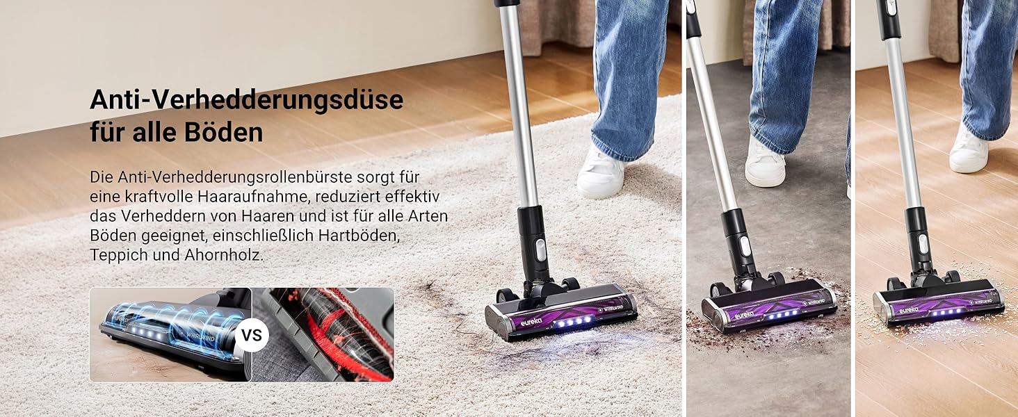 Пилгопоглинач Eureka Stylus Elite з док-станцією, 24000 Па, автоматичним випорожненням, мішком 3л, 60 хв роботи, антизаплутана щітка, LED-фара, знімна батарея