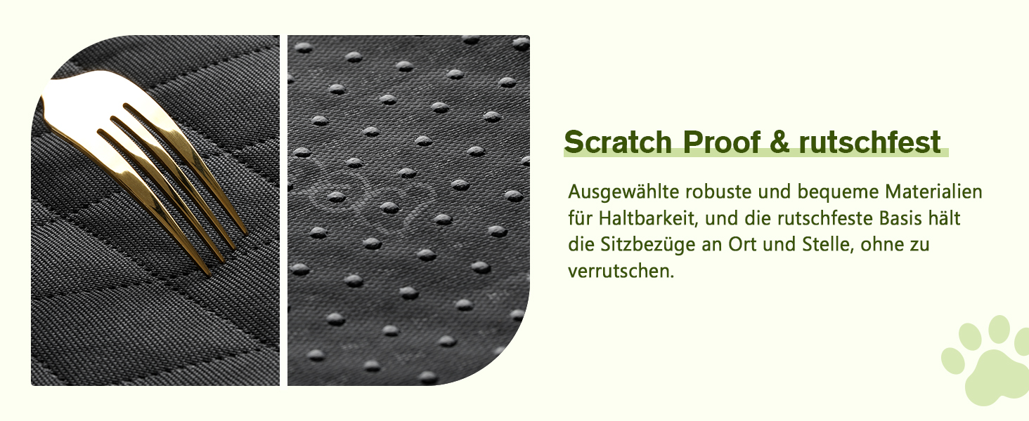 Pecute Car Seat Cover for Dogs - Waterproof & Scratch-Resistant, 136x146cm, with Side Protection & Window, Black Luxury Thick Seat Protector
