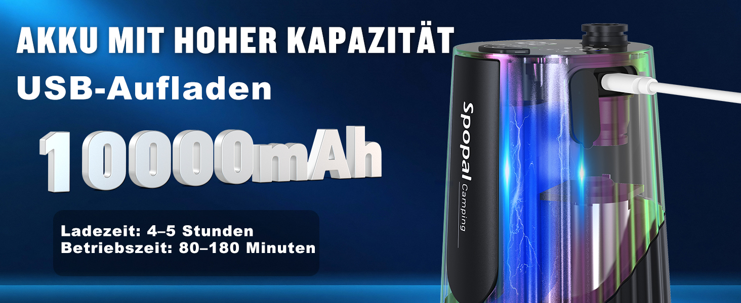 Портативна душова кабіна для кемпінгу з акумулятором 10000mAh та 20л баком. Комплект для відпочинку на природі, в авто та для миття тварин