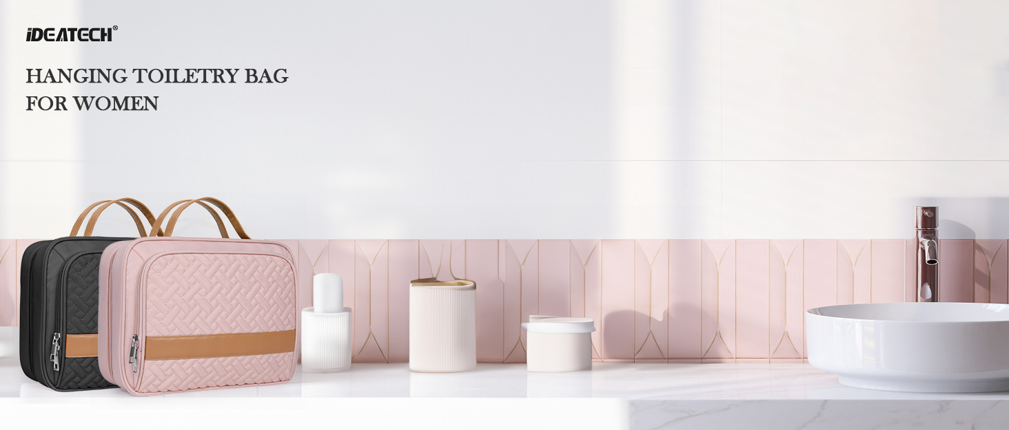 Складана дорожня косметичка IDEATECH, водонепроникна, для чоловіків та жінок, з петлею для підвішування (251-чорний)