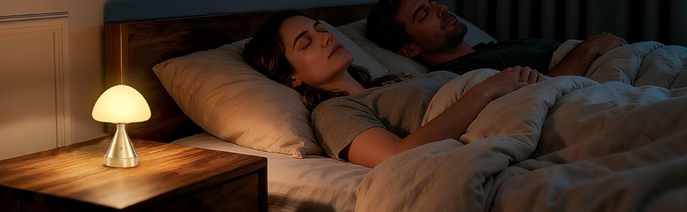 Бездротова настільна лампа-грибок, акумуляторна, з сенсорним регулюванням яскравості, мініатюрна золота атмосфера для спальні, їдальні, патіо, ванної кімнати