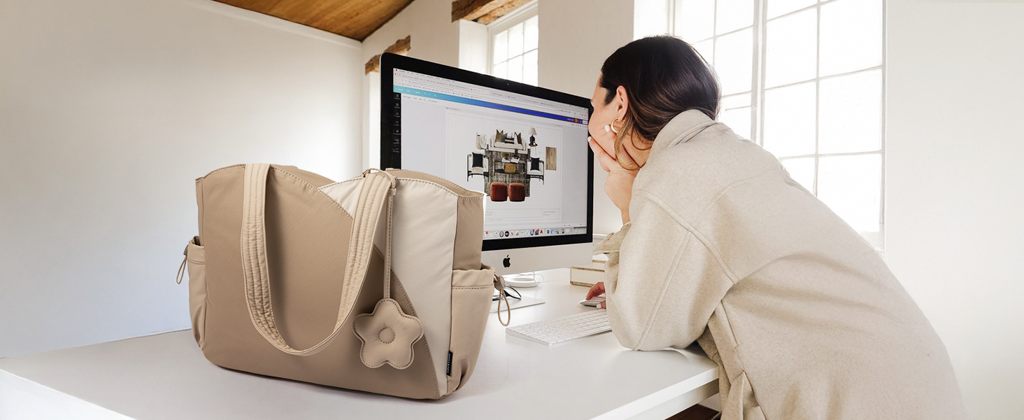 Сумка LOVEVOOK Shopper для жінок, велика сумка-тоут для ноутбука 15.6