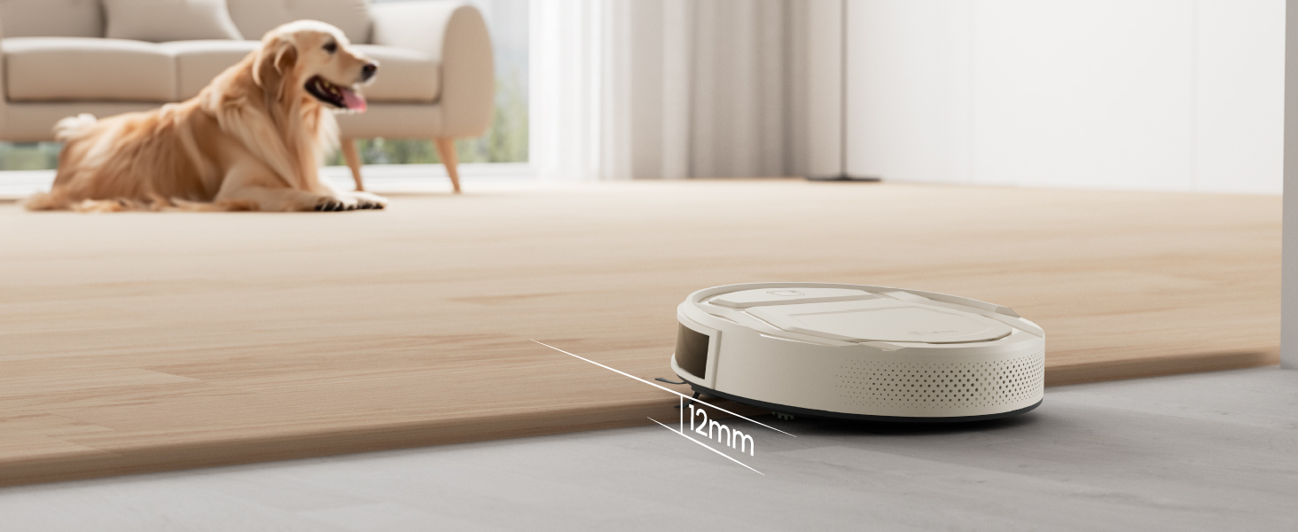 Робот-пилосос LEFANT M210P: потужність 2200 Па, тиха робота 55 дБ, Wi-Fi, Bluetooth, Alexa, керування через додаток, час роботи 120 хвилин, ідеально для шерсті тварин та твердих підлог