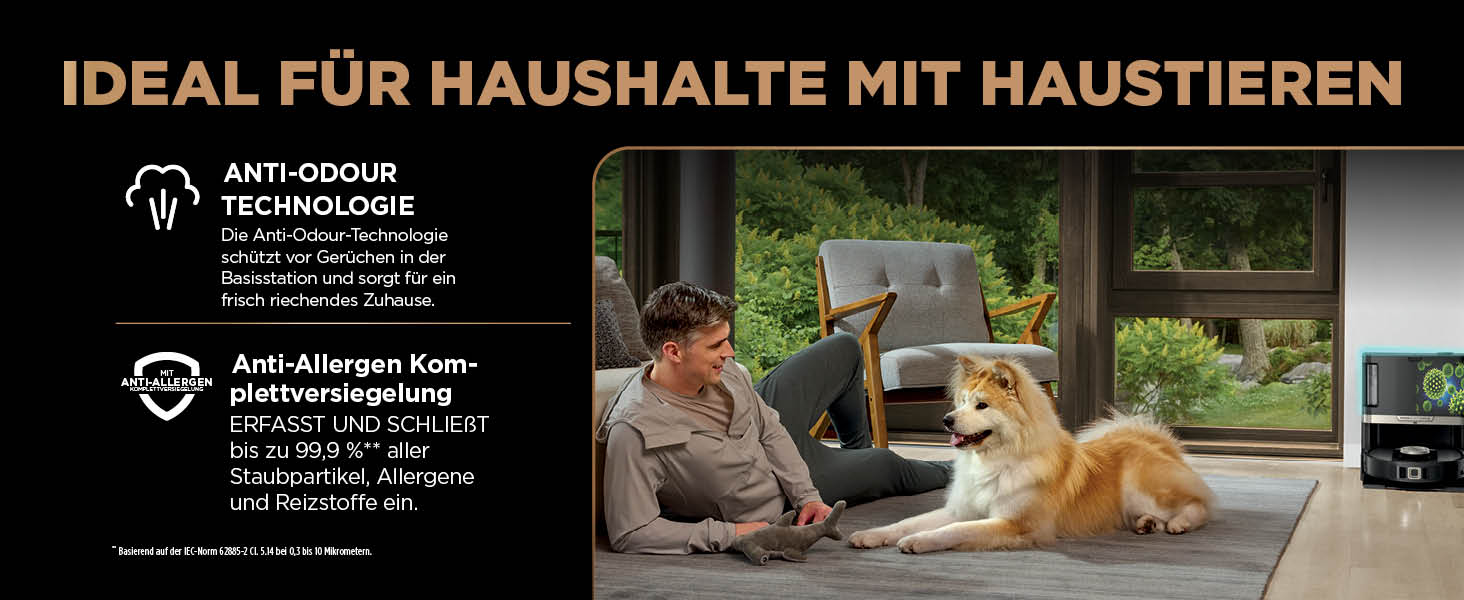 Робот-пилосос Shark PowerDetect 2-в-1 з функцією миття, NeverTouch Pro, самостійне очищення на 60 днів, 3D/LiDAR навігація, NeverStuck, керування через додаток, чорний RV2800ZEEU, 2 щітки, антимікробні подушечки, 1 капсула