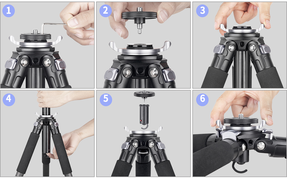 Професійний вуглецевий штатив INNOREL GT324C з кулястою головкою для DSLR камер, компактний вуглепластиковий трипід, максимальне навантаження 25 кг