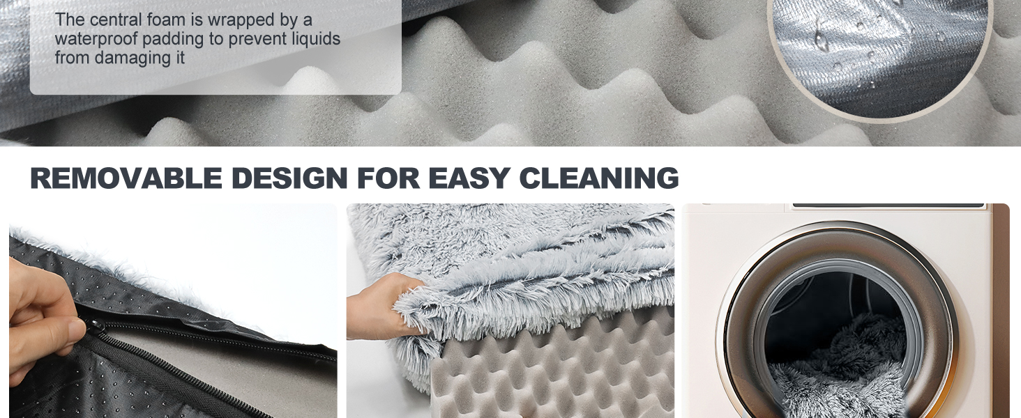 М'яке ліжко для собак MDDK, 75x50x8 см, сіре. Зручне, плюшеве, для собак середніх порід.