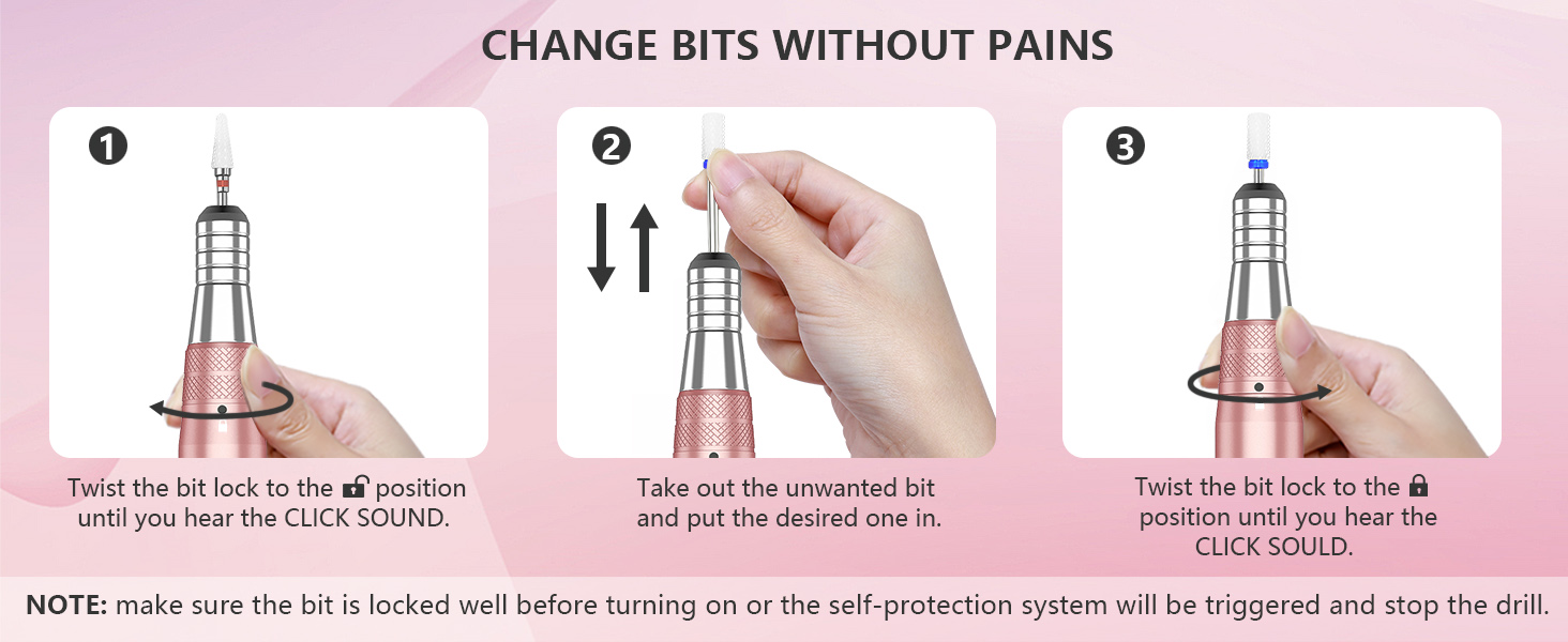 Електрична машинка для манікюру та педикюру Kredioo бездротова, 35000 об/хв, набір з 6 фрезерними насадками для видалення кутикули, шкарлазу, акрилу та гелю. Підходить для початківців та професіоналів.