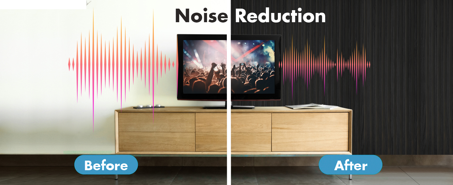 Акустичні панелі Art3d Темний горіх, 3D стінові панелі для звукоізоляції офісу, студії та вітальні, шпоноване дерево з фетровою основою, 60x30 см (набір 4 шт, 0.72 м²)