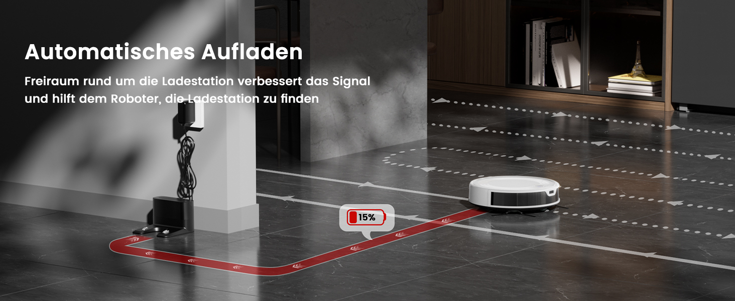 Робот-пилосос LEFANT M2 з функцією миття, 6000Pa, LiDAR-навігація, зони заборони, керування через APP/Alexa, для шерсті тварин, килимів та твердих підлог (M310 Ultra-W)