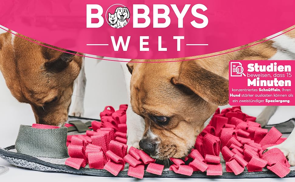 Снюфелемат BOBBYS WELT для собак і котів, інтерактивна розвиваюча іграшка, міцний матеріал, стимулює мислення, з безкоштовною електронною книгою, рожевий